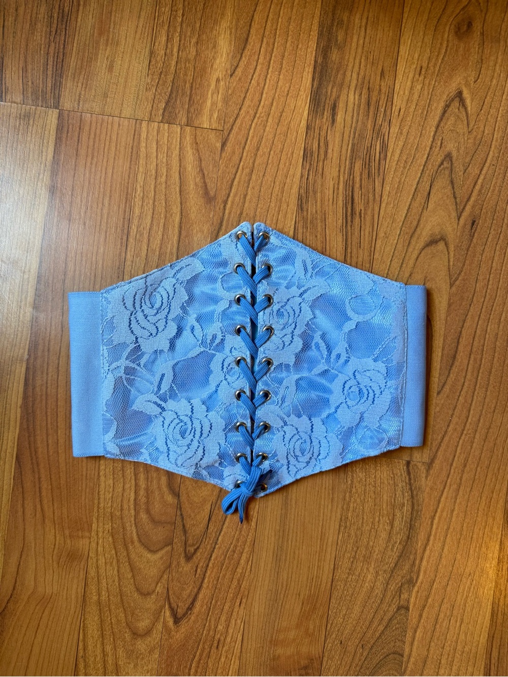 Daisy Light Blue Lace Corset Waist Cincher Corset Belt